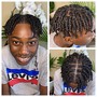 Feed-in cornrows/lemonade braids/hair added braids)