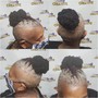 Mohawk with Crochet Hair in Middle