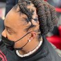 Natural hair  up do with Flexirods