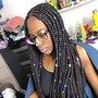 2 layers  Feed ins with Box Braids