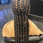 Natural cornrow braids