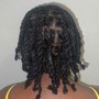 Retwist only with wash and no style (half head)