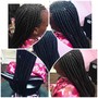 Individual box braids medium size. Waist-length edges retouch. Takedown, wash, and re-braided. USE VAGARO ONLY. https://www.vagaro.com/eminenthairsalon1