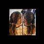 2 feed in braids with hair added (includes shampoo & blo dry)