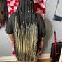 rubber band Fulani braids buttlength