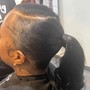 Medium Feed-in Ponytail