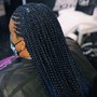 Jumbo Box Braids with bun