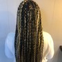 Small knotless/French curl braids