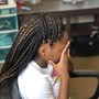 Kids Knotless braids w/beads  (no weave)