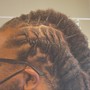 Men's half head braids, twist, & locs