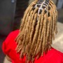 Ear length locs wash retwist style