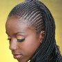 Layered cornrows (lemonade braids)