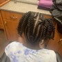 Kid’s Cornrows with twist at the end