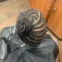 Kid’s Cornrows with twist at the end