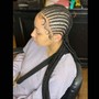 Slick braided ponytail