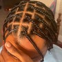 Diagonal FeedIn Goddess Braids