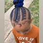 Kids Stitch Braids/straight back cornrows