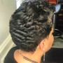 rod set on  natural hair