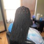 Medium lower back knotless Braids