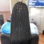 Medium lower back knotless Braids