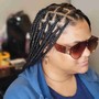 Medium Knotless Braids ( lower back )