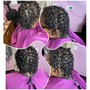 None bleach color for Natural hair Twist  out  comes with Olaplex treatment, moisture hair mask treatment under the stammer, trim and Flat iron