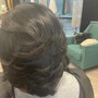 Blowout on fine hair