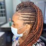 Micro straight back cornrows