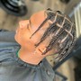 Men's Cornrows (Two Braids Only)