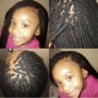 Medium knotless Extending Braids