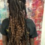 Med knotless  Braids