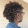 rod set on  natural hair