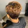 Shampoo /Style/ spot perm-short hair ONLY