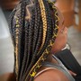 Med knotless braids