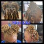 Loc Re-Twist (Top of Head) w/ 2Strands (ABOVE THE NECK)