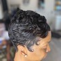 Natural Flexi Rods on short hair