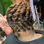 Short large knotless braids