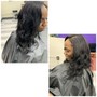 Bob length Short Quick Weave w/ Hair