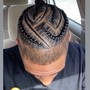 Two Feedin Cornrows/(Hair Provided)