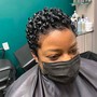 Cut (Big Chop) & Wash and go Style