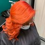 Color Rinse  and Silk Press