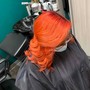 Color Rinse  and Silk Press