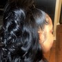 Side and Middle Part Sew In (Double Leave Out)