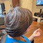 Women's full cut on natural hair