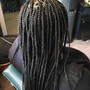 Feed in front box braids back