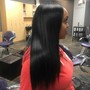 Half up half down Sew In style