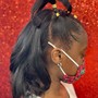 Natural hair  up do with Flexirods