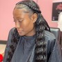 Feed in Braids with Sew In