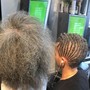 Adult Cornrows shaved sides