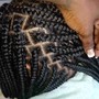 Braided Ponytail with Weave